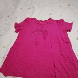 Catherines Fuchsia Palm Tree Tee